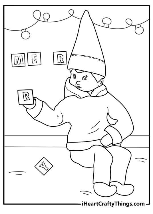printable elf on the shelf activity sheets