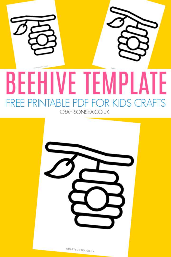 free printable bee hive template