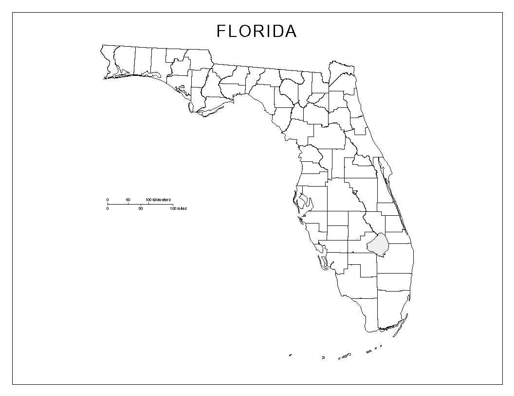 free printable florida county map