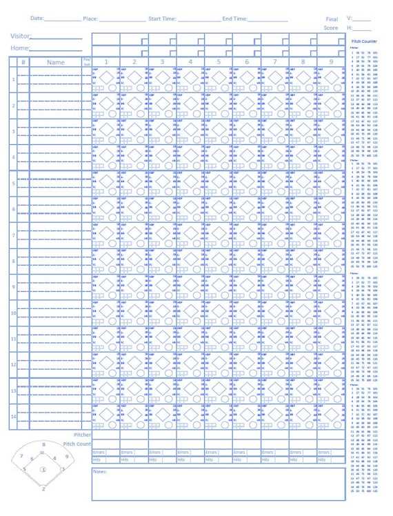 free printable baseball scorecard