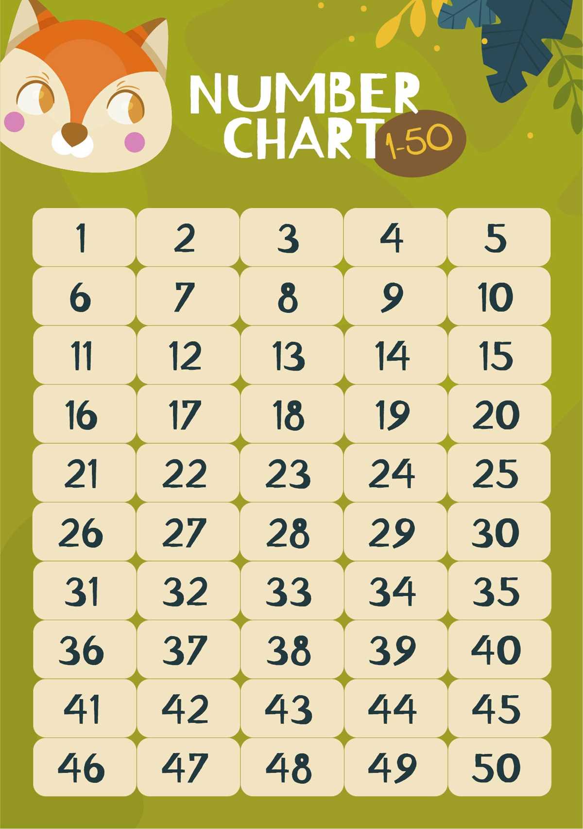 printable numbers 1 50