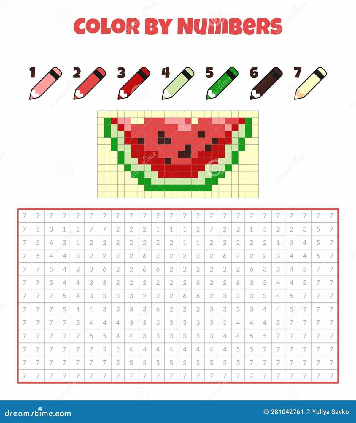 color by number pixel printable