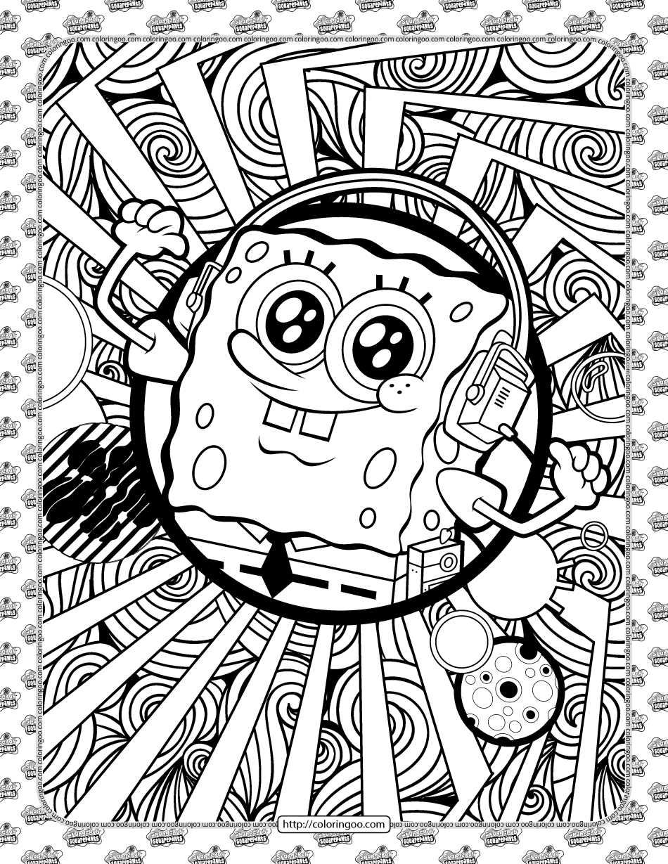 free printable spongebob characters coloring pages