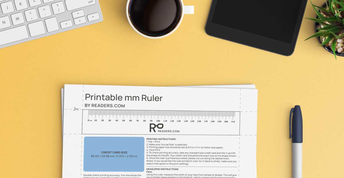 printable mm ruler