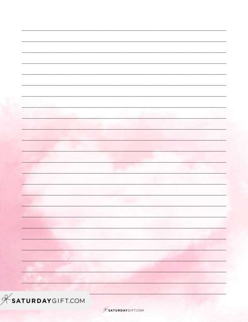 printable pretty lined paper