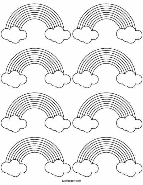 free printable large rainbow template