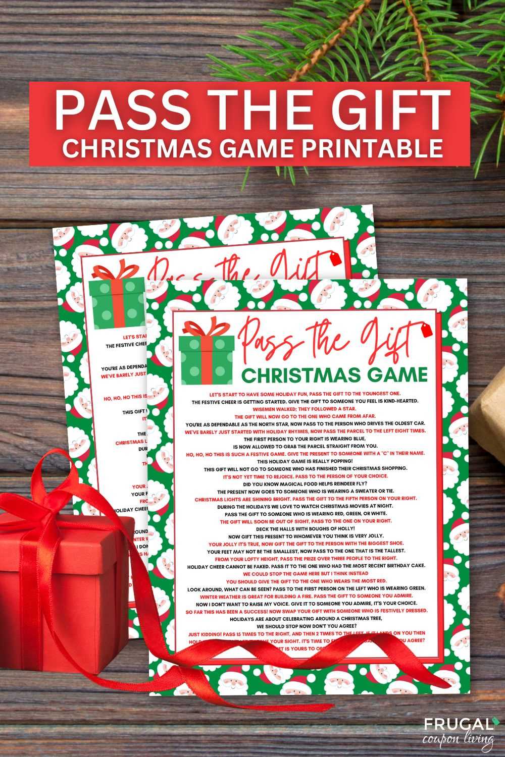 free printable pass the gift game