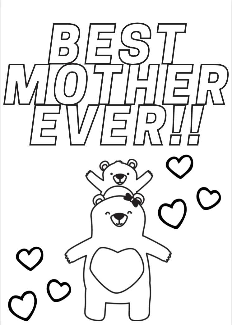happy mothers day coloring pages printable