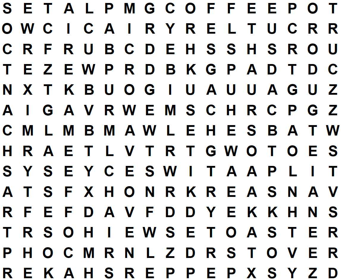 large printable word search