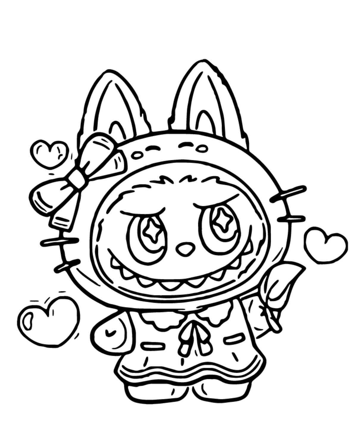 labubu coloring pages free printable