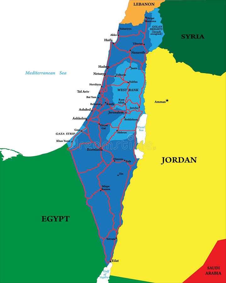 israel map printable