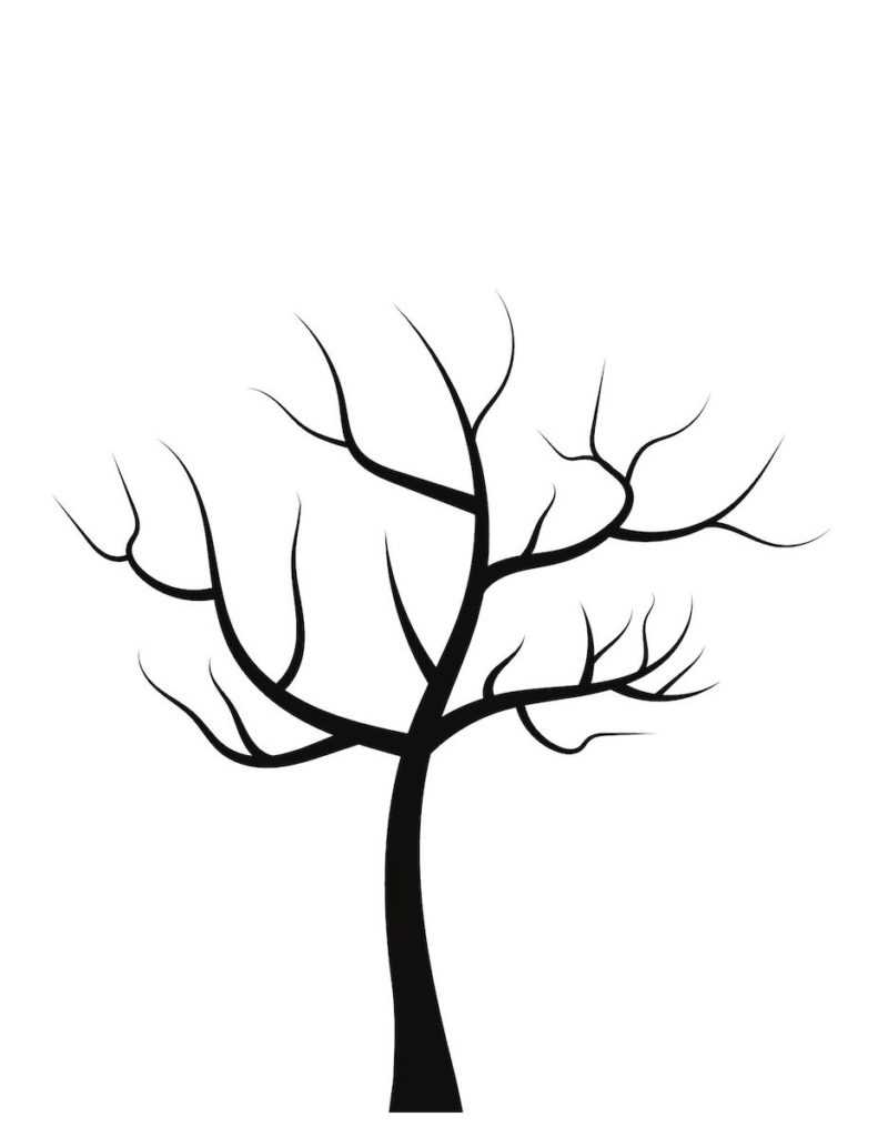 fall tree outline printable