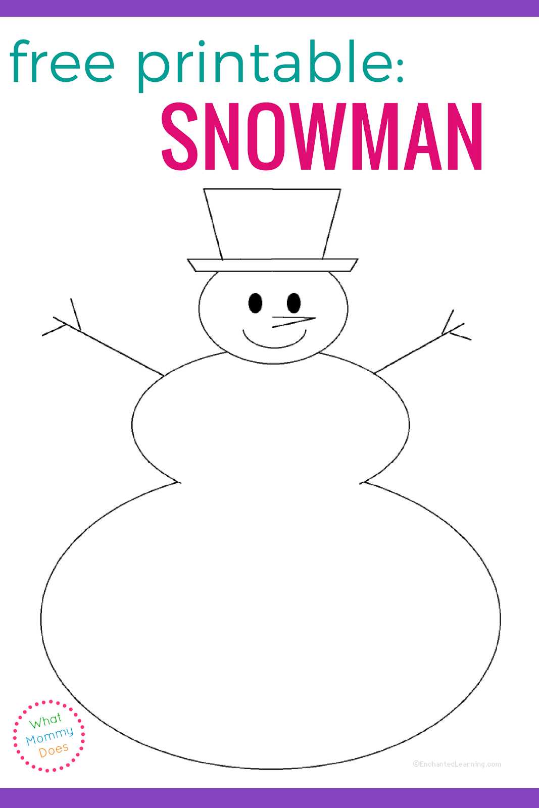 snowman printable template