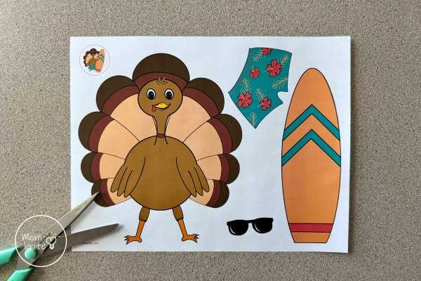 turkey in disguise printable outfits