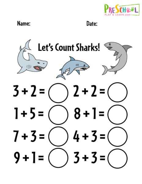 free kindergarten addition printables