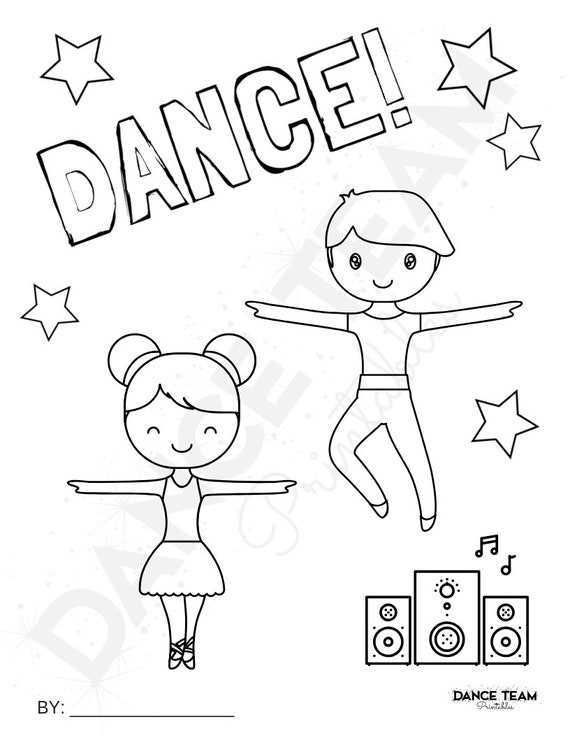 dance printable coloring pages