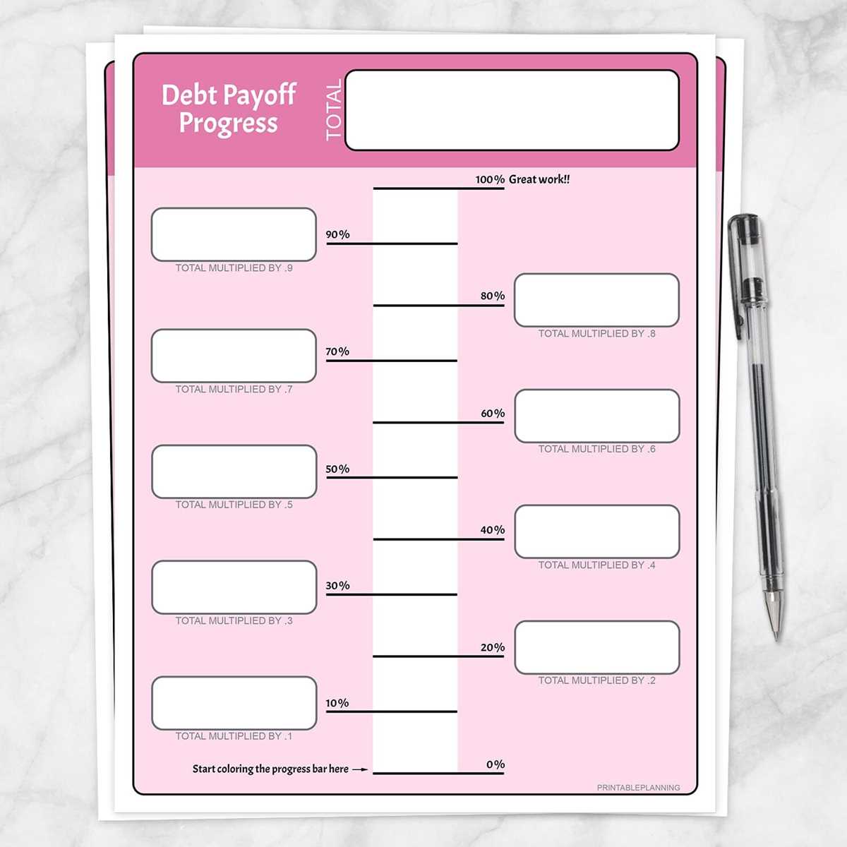 debt payoff tracker printable