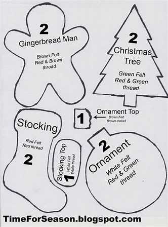 printable felt ornament patterns