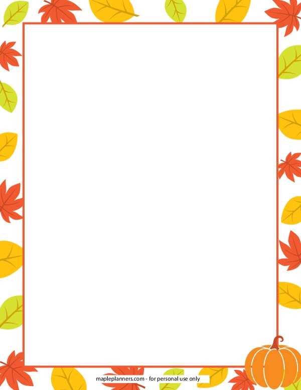 fall printable borders