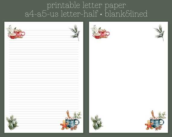 free printable christmas stationary