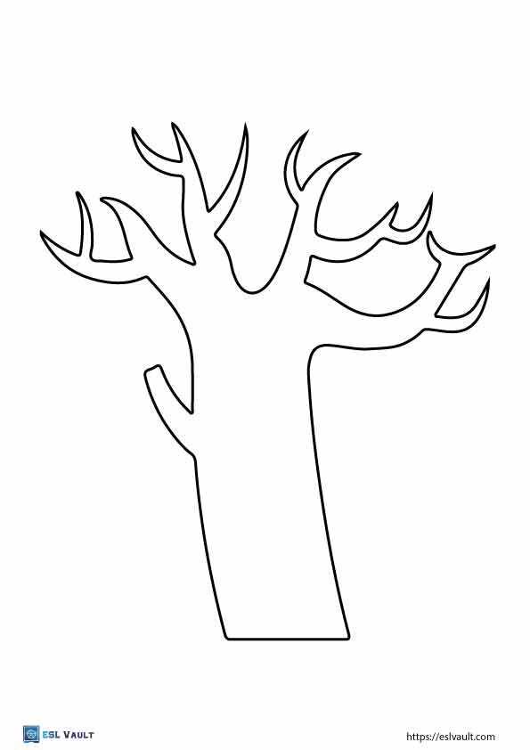 fall tree outline printable