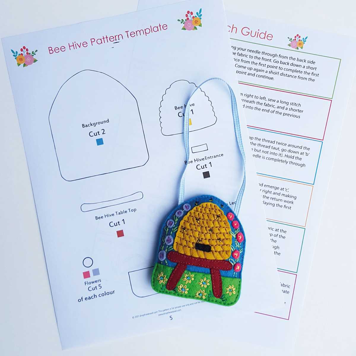printable beehive template
