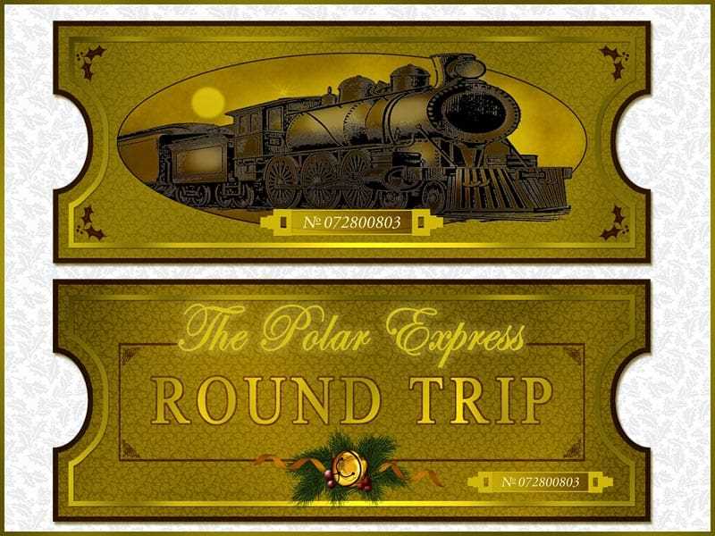 polar express printable tickets