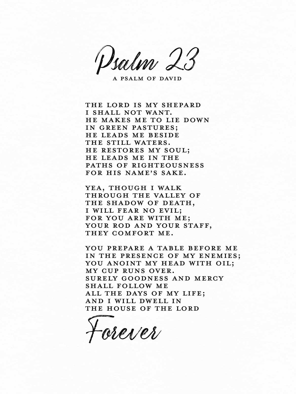 psalm 23 free printable