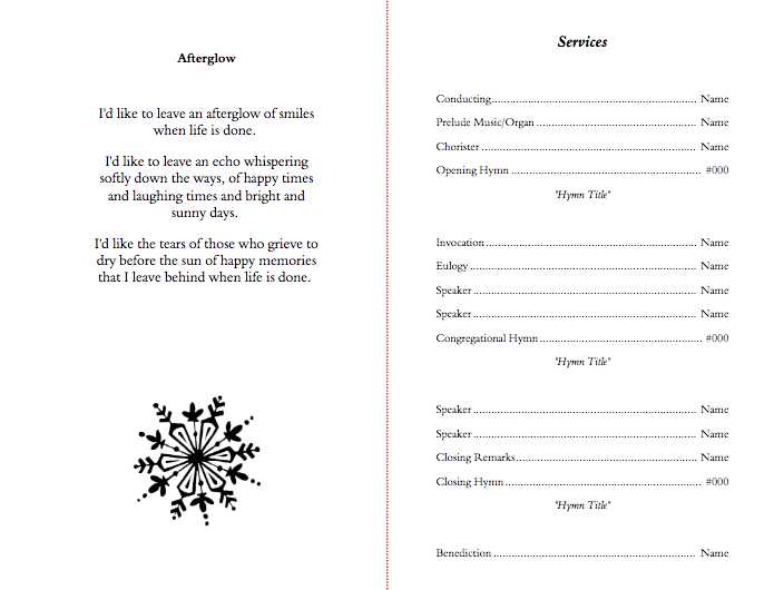 printable funeral programs