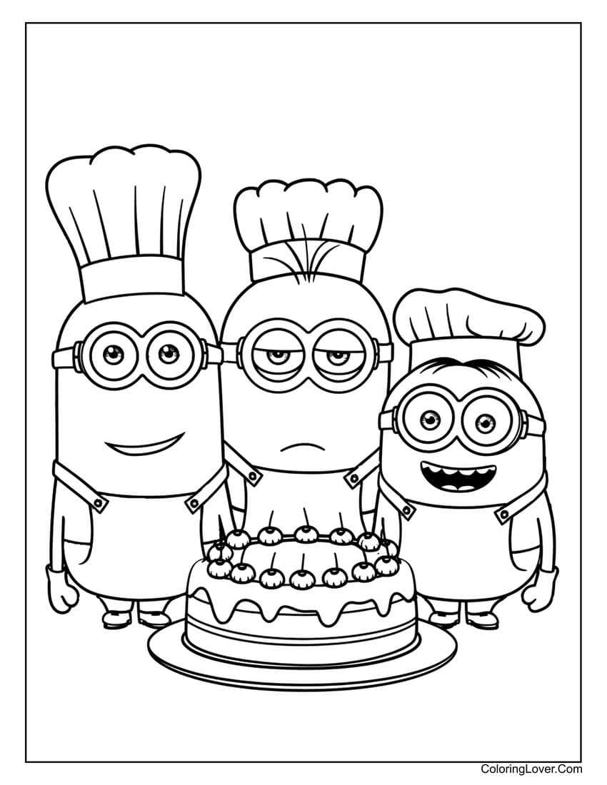 coloring pages printable minions