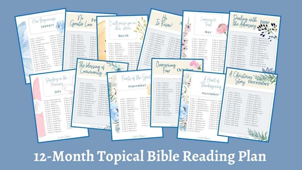 12 month bible in a year reading plan printable
