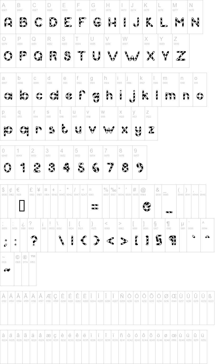 printable candy cane letters