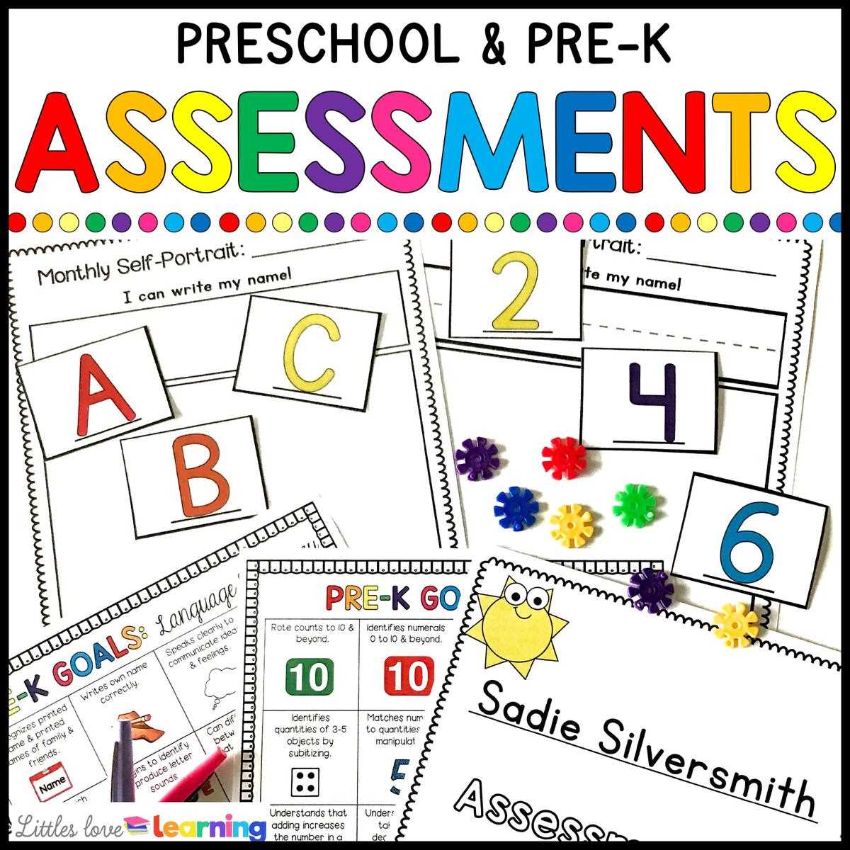 preschool assessment printable free