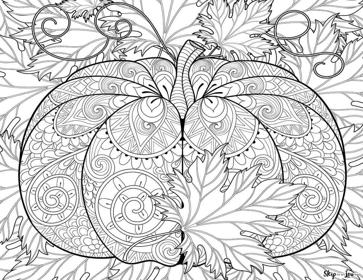 autumn color pages free printable