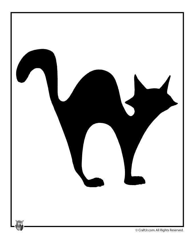 printable black cat template
