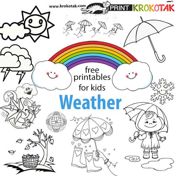 printable weather coloring pages