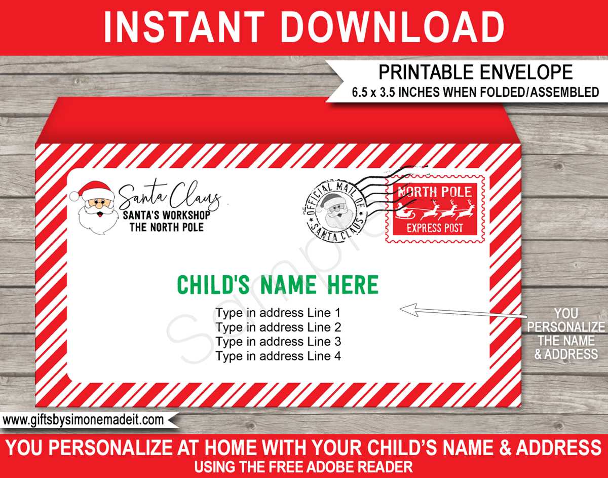 free printable envelope template