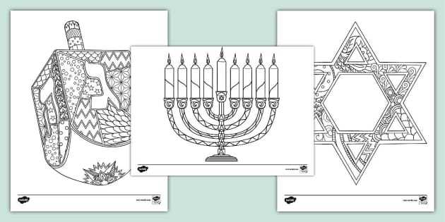 hanukkah printable coloring pages