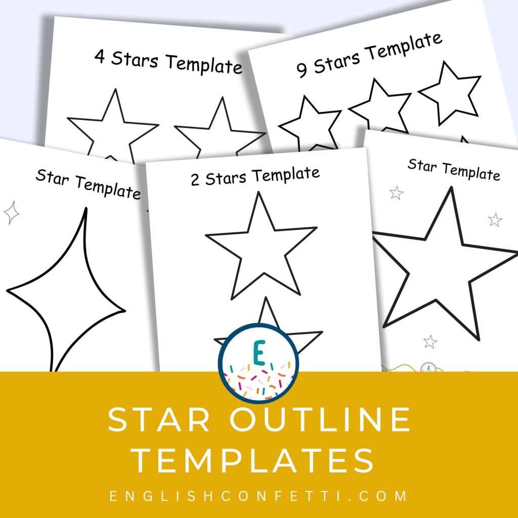 full page star template printable