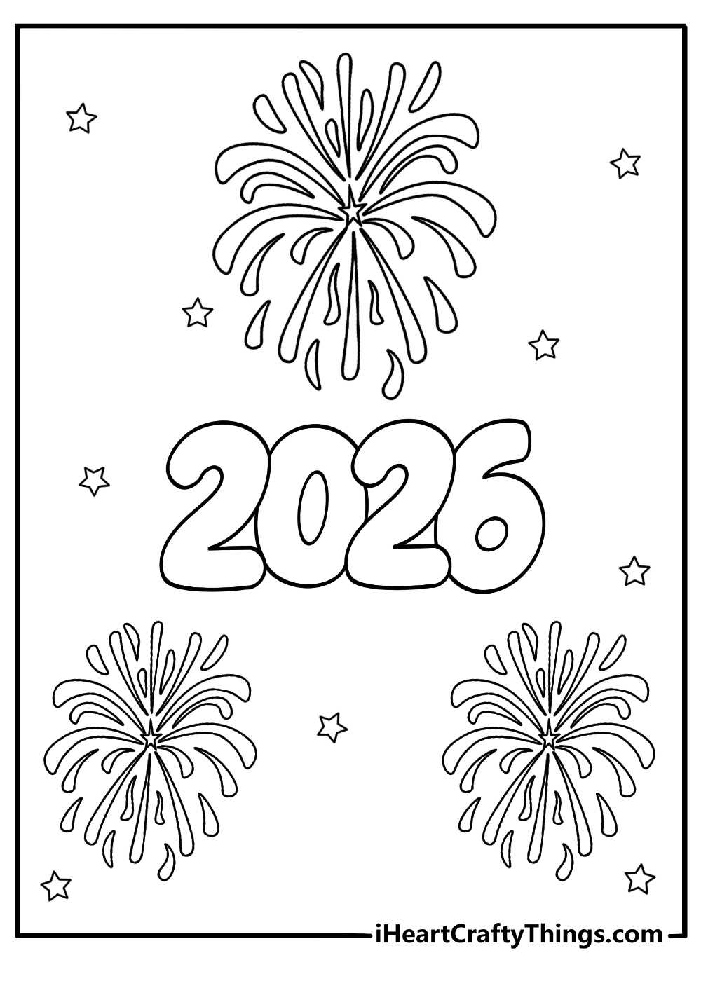 free printable happy new year coloring pages