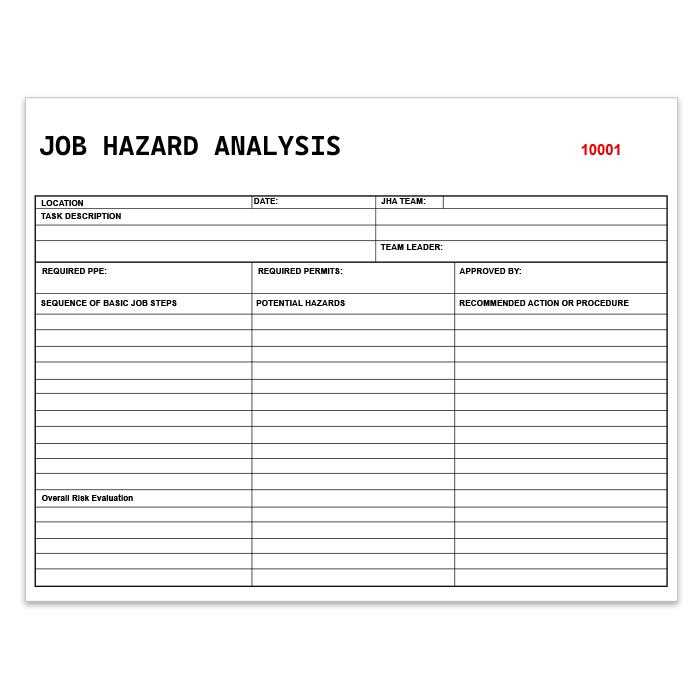 printable jsa template