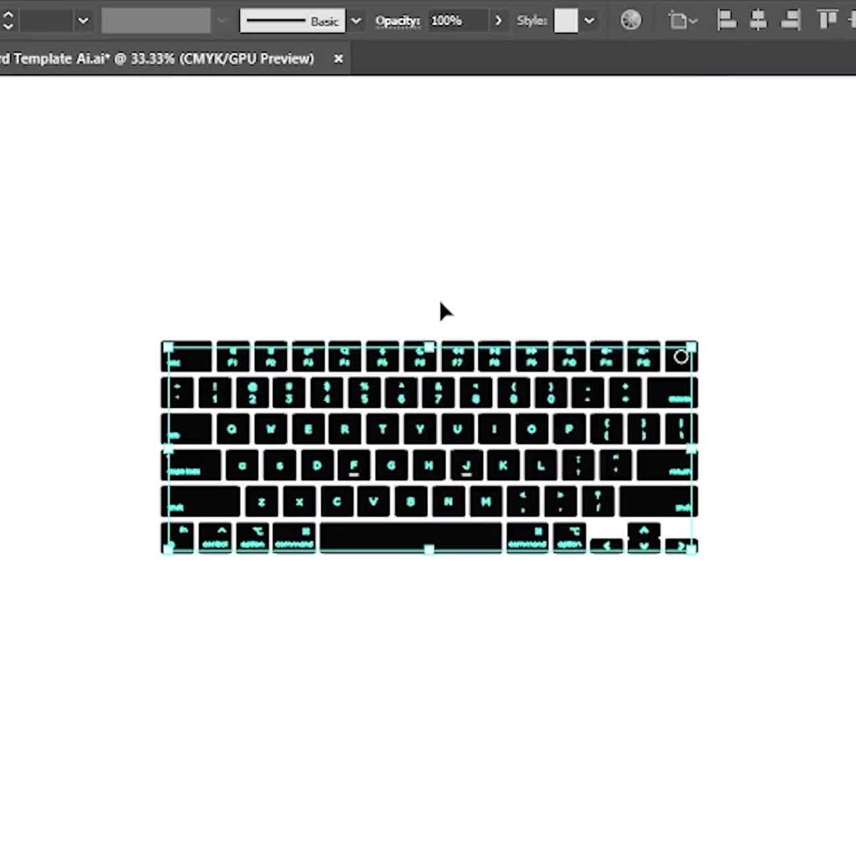 keyboard layout printable