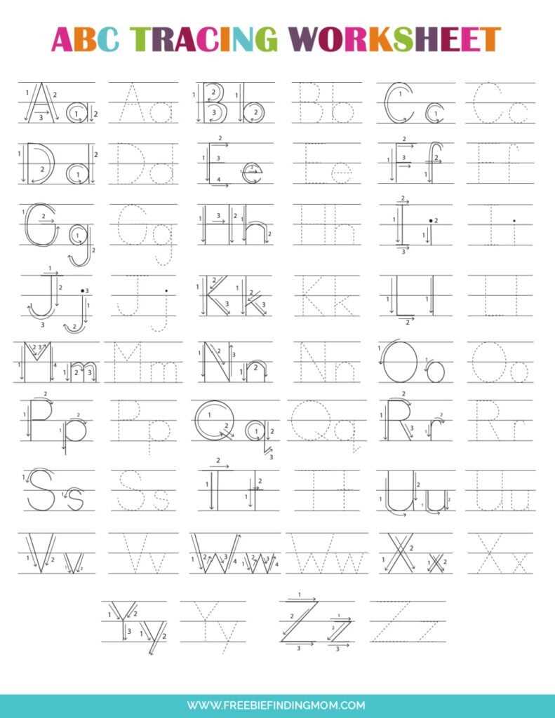 printable alphabet tracing