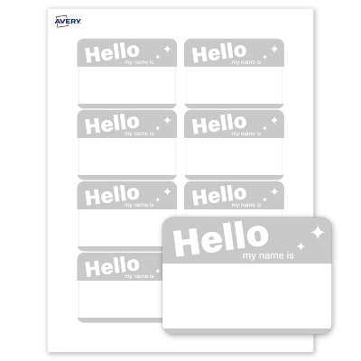 hello my name is labels printable