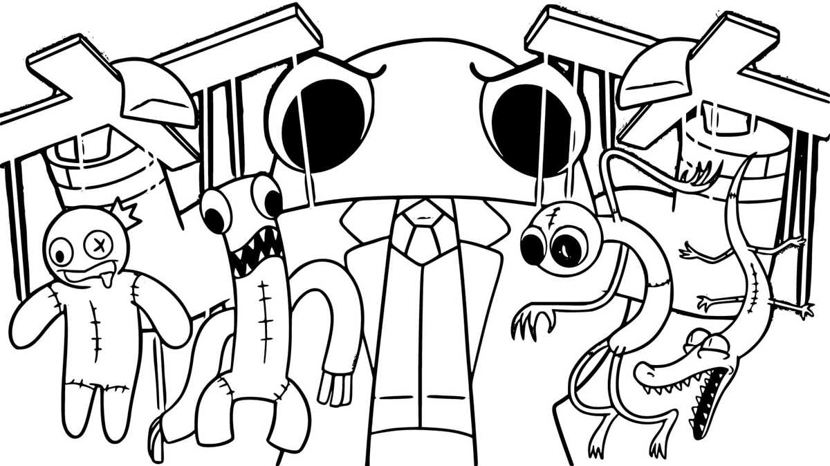 rainbow friends coloring pages printable