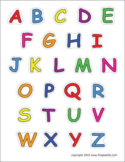 printable coloured alphabet letters