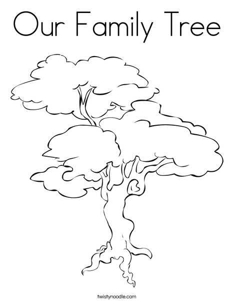 printable tree coloring page