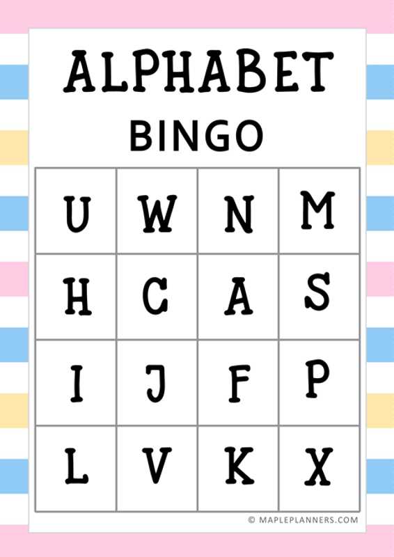 alphabet bingo free printable