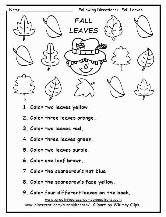 following directions printables