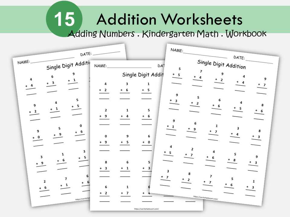 kindergarten math worksheets printable